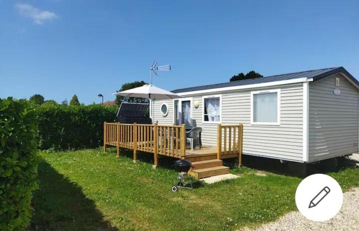Mobil Home-Les Lins Bleus Biville-sur-Mer Exteriör bild
